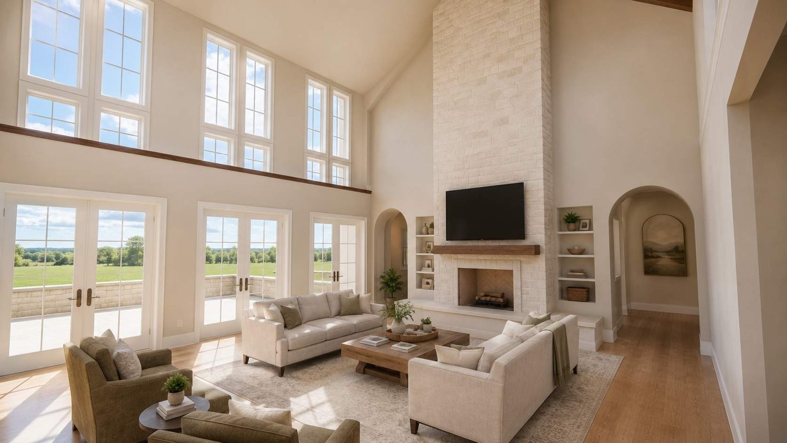 Great room, Kruglak Residence (rendering)