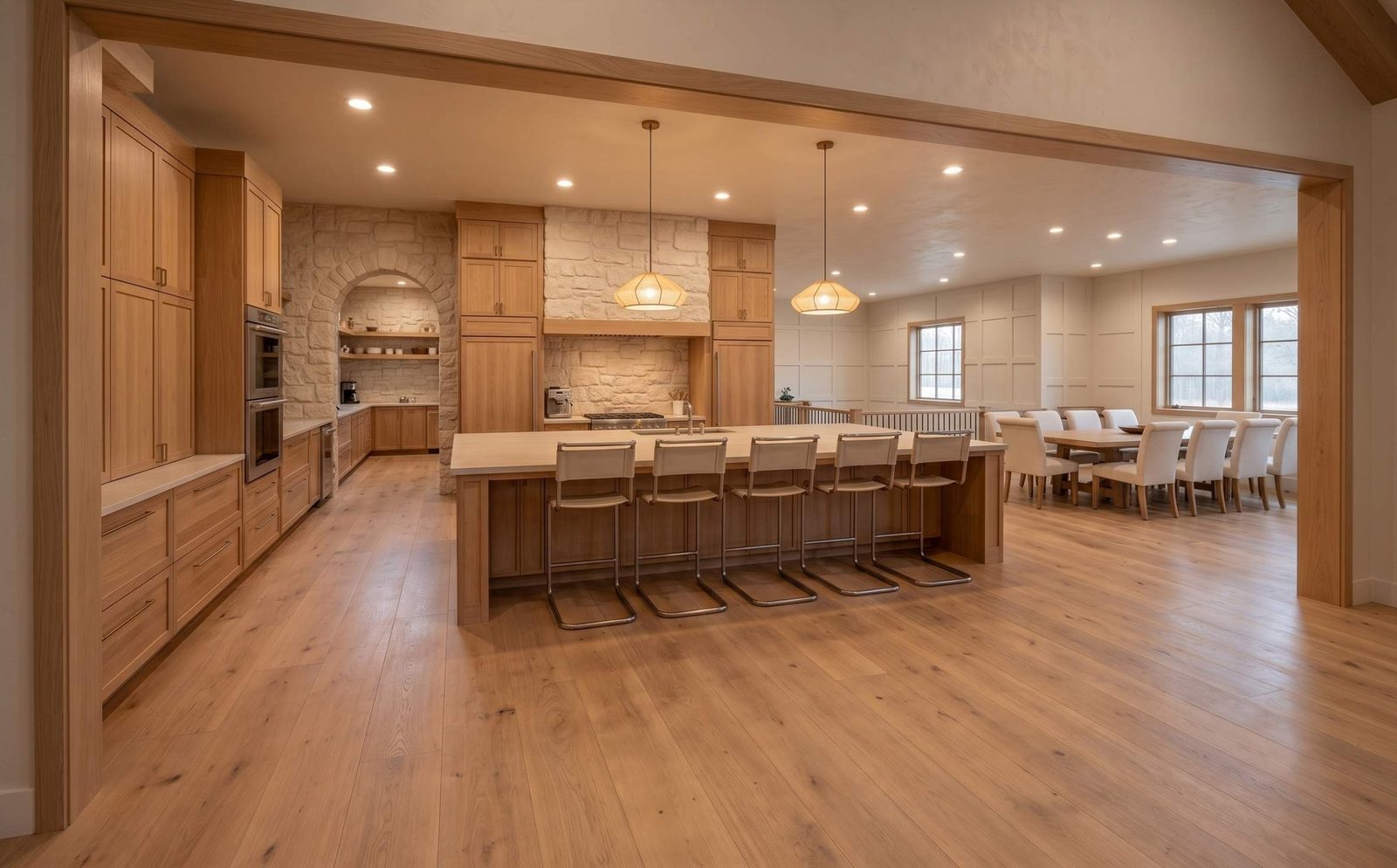 Kitchen and dining, Malinka 141 (rendering)